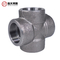 3/4 Inch 150lb Equal Cross Coupling Perempuan Npt Pipa Stainless Steel Fitting